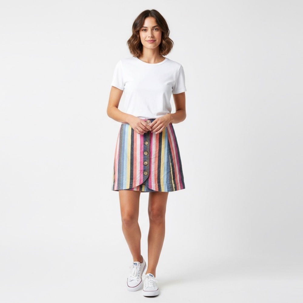 Abercrombie and Fitch Halter Rainbow Stripped Skirt Y2K